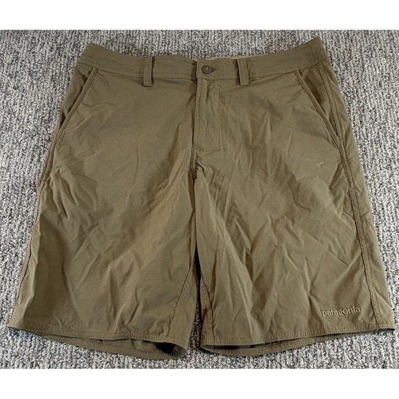 Patagonia Other - Patagonia Mens Wavefarer Stretch Shorts Beige 10" Inseam Size 35* Nylon EUC